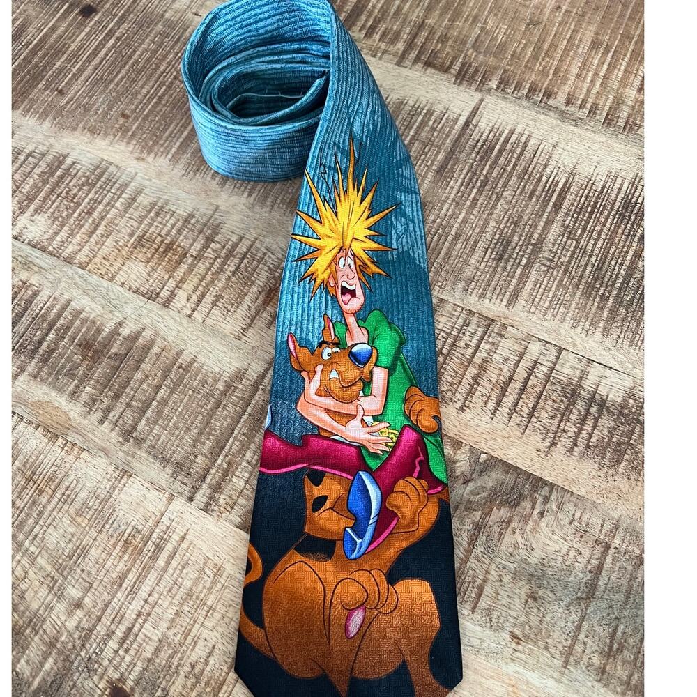 Scooby‎ Doo Shaggy Cartoon Network 2003 Novelty Tie Mens Silk